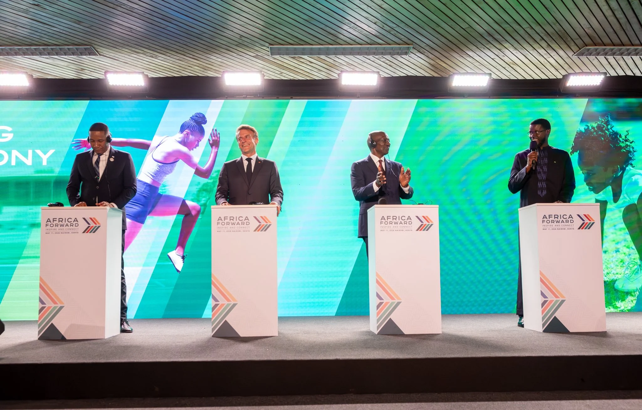 Portrait de Bassirou Diomaye Faye lors d'un discours