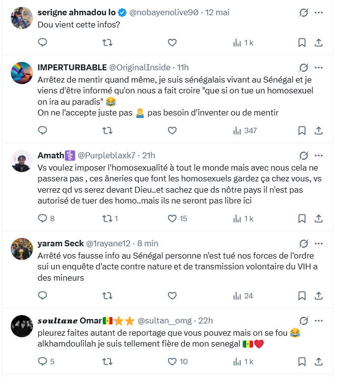 Infographie sur les tensions sociales liées à l'homosexualité au Sénégal