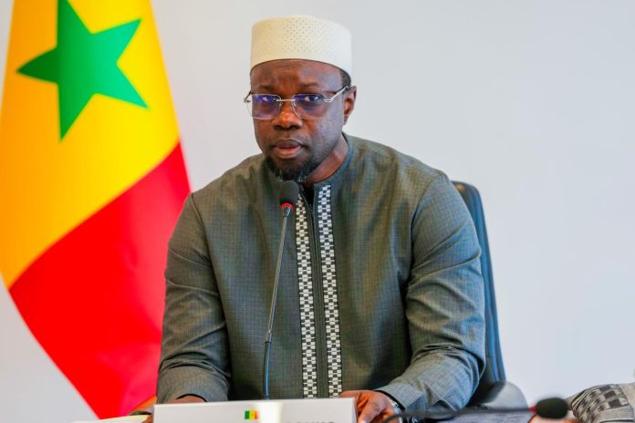 Ousmane Sonko lors d'une séance parlementaire au Sénégal