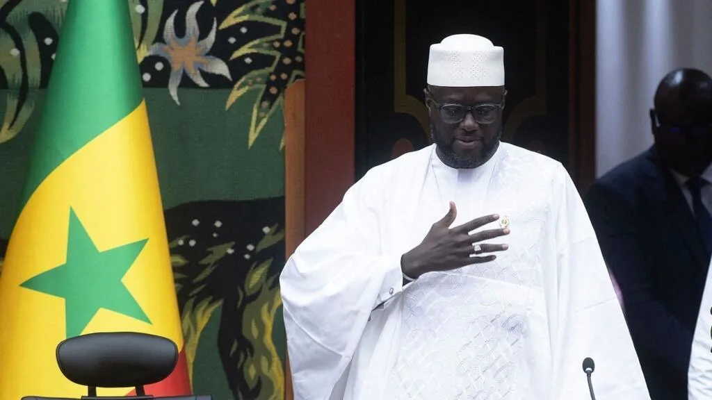 Malick Ndiaye lors d'un discours officiel au Sénégal
