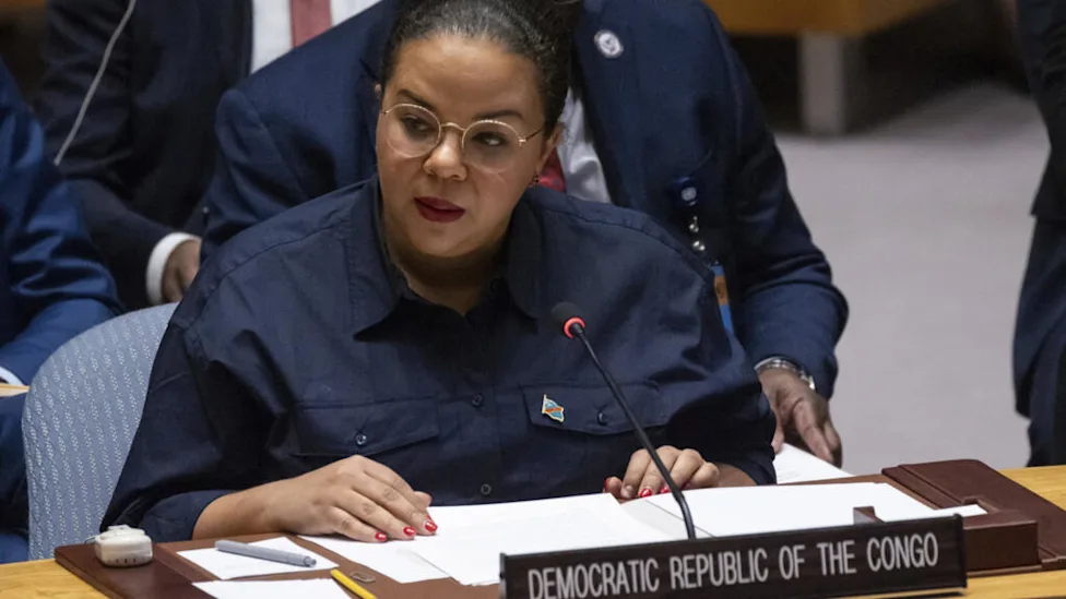 Une réunion à l'ONU avec des représentants de la RDC discutant des ressources naturelles