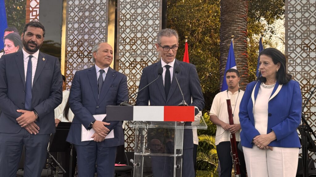 cérémonie diplomatique à Rabat pour la fête nationale française