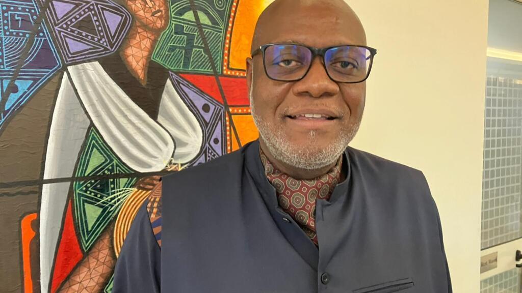 Paul-Simon Handy, expert en sécurité et directeur régional de l'ISS pour l'Afrique de l'Est, lors du sommet de l'Union africaine à Addis-Abeba.