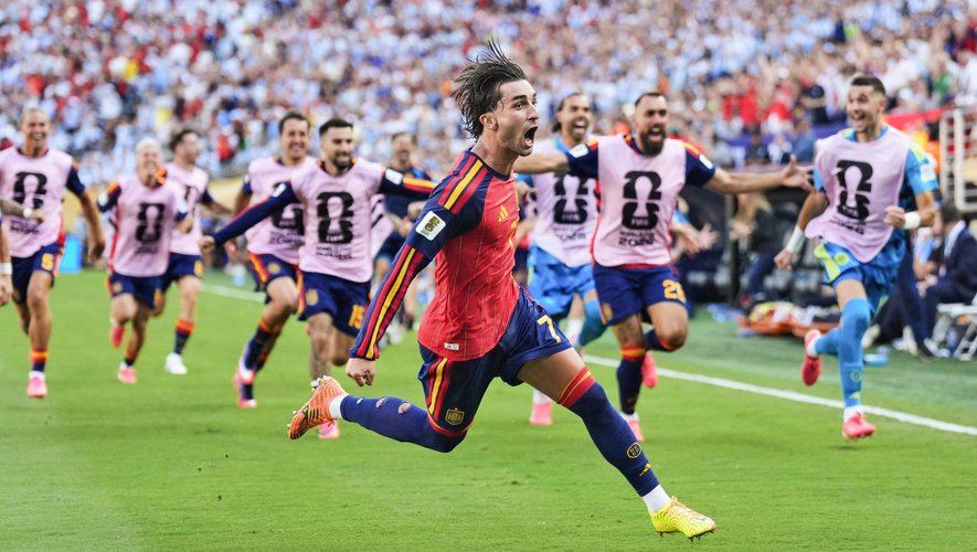 Ferran Torres, attaquant espagnol célébrant son but en finale de la Coupe du monde 2026