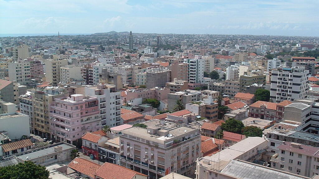 Vue panoramique du quartier du Plateau, cœur économique de Dakar au Sénégal.
