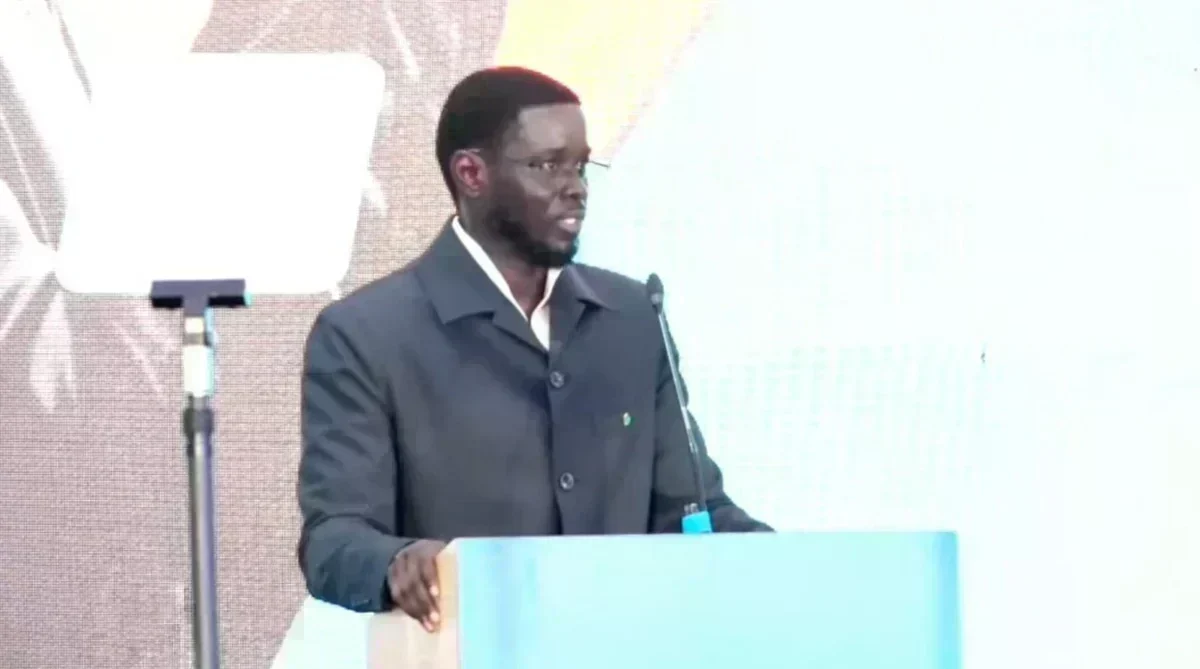 Bassirou Diomaye Faye lors d'un discours solennel au King Fahd Palace