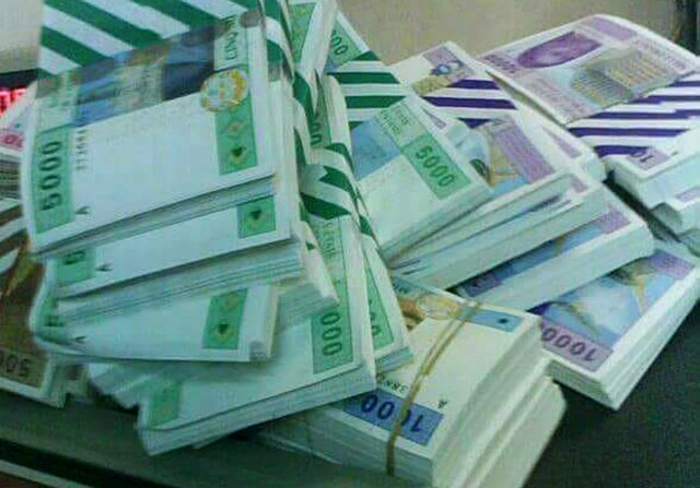 Billets de Francs CFA émis par la BEAC