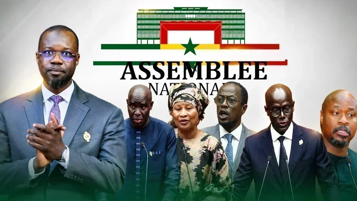 Ousmane Sonko à la tribune de l'Assemblée nationale du Sénégal