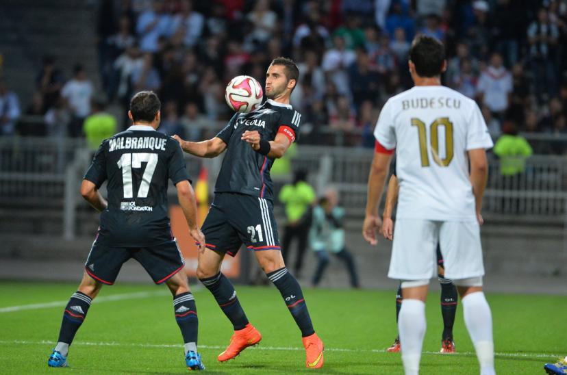 Steed Malbranque et Maxime Gonalons face à l'Astra Giurgiu en 2014.