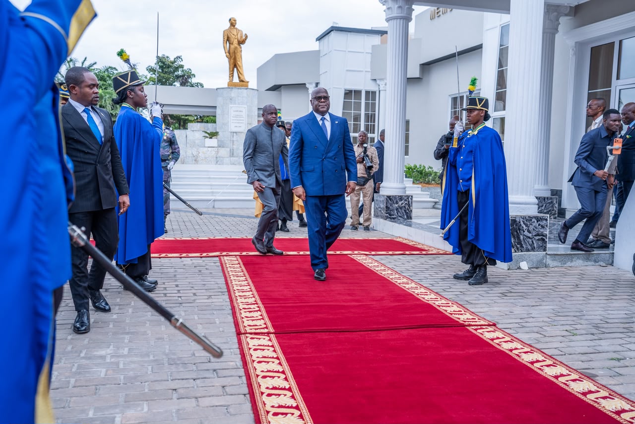 Accueil du président Tshisekedi à Libreville