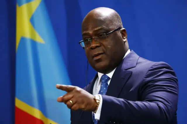 Félix Tshisekedi s'exprime lors d'un discours
